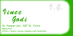 vince godi business card